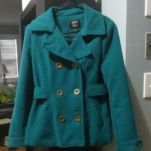 Teal Peacoat